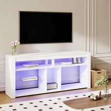 LED Tall Entertainment Center for PS4,55" Media TV Stand Console with Cxpkhlencc