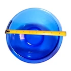 Pyrex Mixing Bowl Cobalt Blue Sides 323 Clear Bottom Vintage Glass Corning USA
