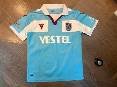 Trabzonspor Vestel Adult Small Soccer Football Macron Polo 21/22 Match Jersey