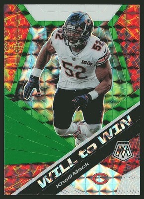 2020 Panini Mosaic #WW10 Khalil Mack Will to Win Prizm Green