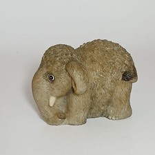 Mini Woolly Mammoth Figurine Mossy Resin Finish Prehistoric Animal Toy Display V