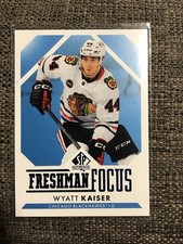 2023-24 UD SP Authentic Freshman Focus Blue Wyatt Kaiser