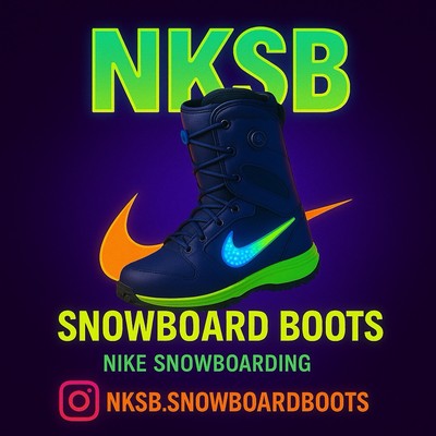 Nike Vapen X BOA Snowboard Boots White / Green / Blue Size 6 Men's