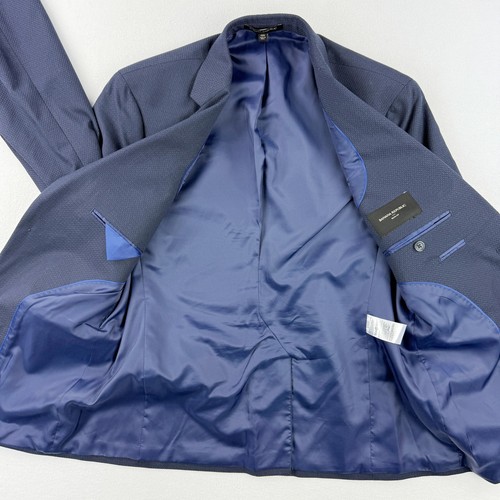 BANANA REPUBLIC Slim Fit Blazer Gr. 40 kurz blau Tweed Sport Mantel Jacke - Bild 7 von 8