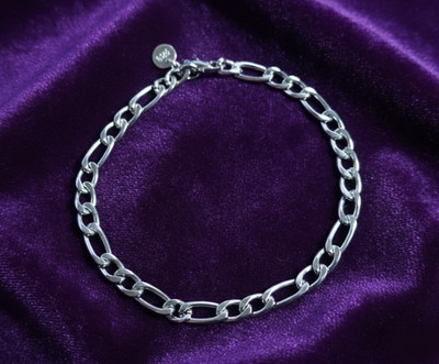 Armband Silber Mesh ''Figaro'' - H oder F - 5 mm x 21 cm - ca. aus Frankreich sofort