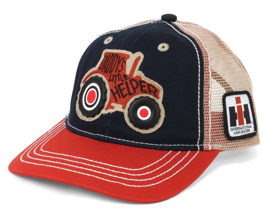 Casquette enfant Noir et rouge INTERNATIONAL en maille beige pour garçon et fille
