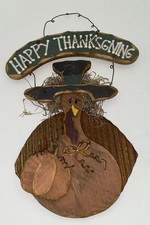Rustic  Happy Thanksgiving  Turkey Wall D cor