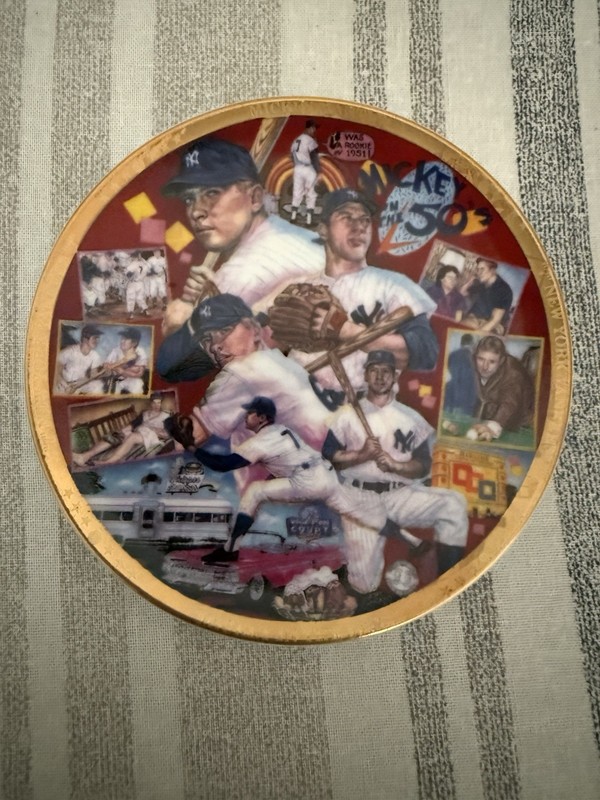 Sport Impressions Mickey Mantle In The 50s Mini Plate 