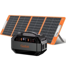 Flashfish P56 Portable Power Station 330W 299Wh With Foldable Solar Panel 100W
