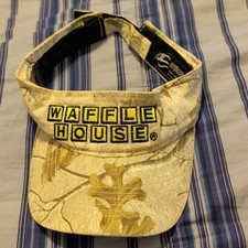 Waffle House Camo Visor Hat One Size Fits Most Beige Black Yellow