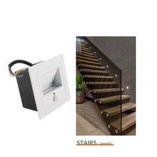 ɪLED Corner Wall Lamp Recessed Warm White Iron Baking Varnish Body Induction