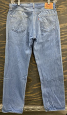 Y2K Levi  s 501XX Jeans Men  s 36x32 Light Wash Button Fly Straight Leg Denim