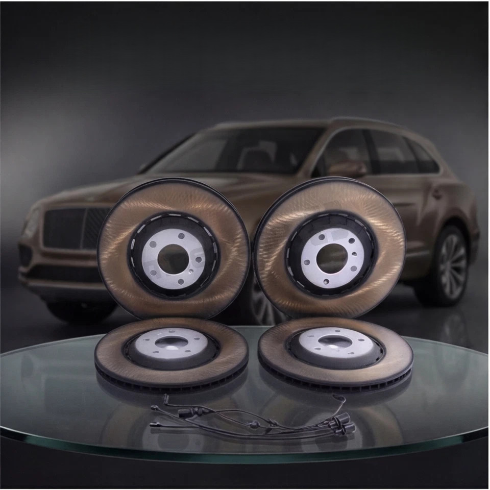 4Pcs Front & Rear Brake Pads & Rotors 4M0615601N For 2016-2023 Bentley Bentayga