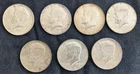 1964-69 Kennedy Half Dollar Coins - Lot of 7 - US Mint - 90% x 1, 40% x 6