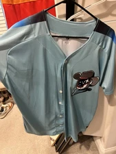 Sugar Land Space Cowboys  Unisex Baby Blue MiLB Never Worn Authentic Medium