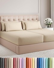 Split King 7 Piece Sheet Set Comfy Breathable Cooling UltraSoft Hotel Lux...