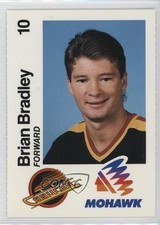 1988-89 Mohawk Oil Vancouver Cannucks Panels Singles Brian Bradley 0q3