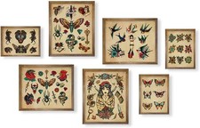 Tattoo Flash Wall Art Decor - Shop 4x 8x10" and 3x 5x7"