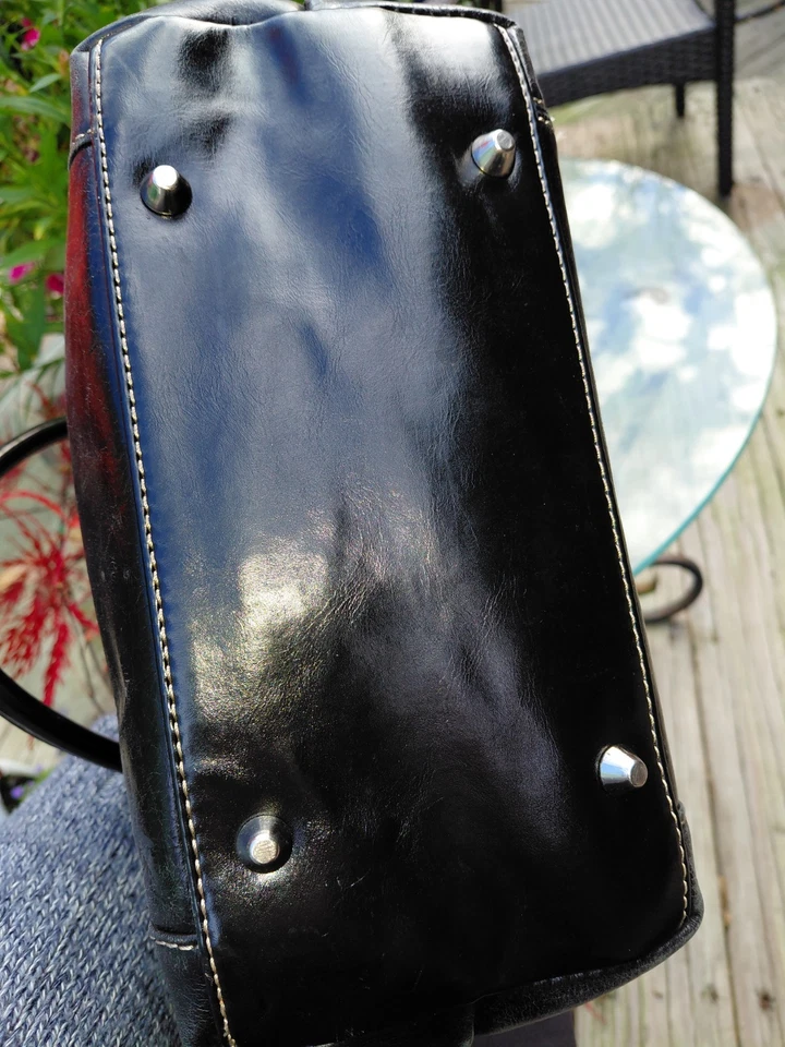 Gianni Bernini Black Leather Satchel Shoulder Bag - Image 4 of 4