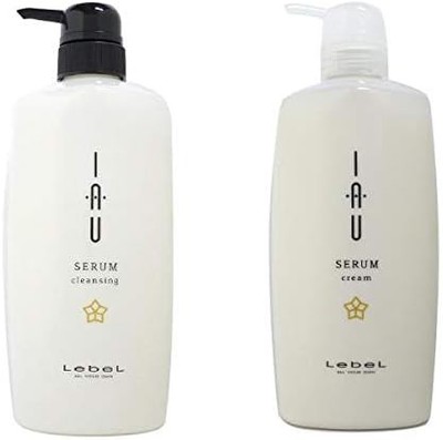 LebeL IAU SERUM Shampoo & Treatment Set 600mL each (Cleansing + Cream)