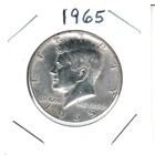 1965 KENNEDY HALF 40% SLVR JUST UNDER UNCIRCULATED