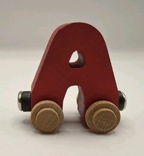 A Red Alphabet Letter Wooden Car Thomas  Brio Compatible Name Train Vermont