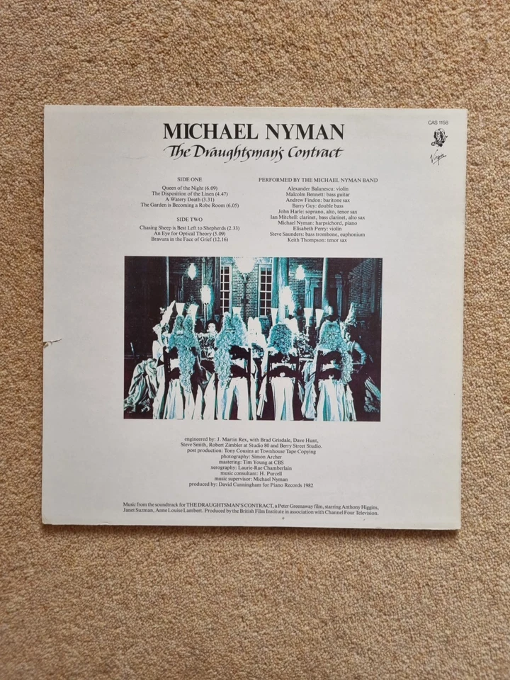 Michael Nyman - The Draughtsman's Contract Vinyl LP Charisma UK 1983 Reissue - Image 2 of 4