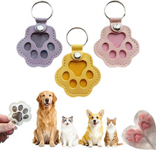 3 Pcs Paw Print Pet Hair  Keepsake Memorial Keychain, Store Pet Fur Gift for Pe