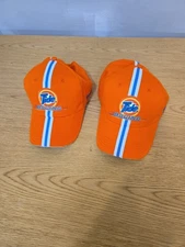 (2) NASCAR Tide Downy Racing Orange Hat Cap Strapback.
