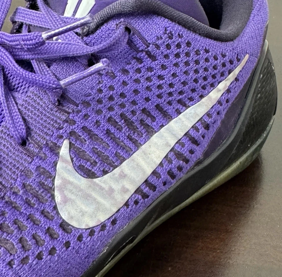 Nike Kobe 9 Elite Low Shoes Mens Size 10 Basketball Rare Moonwalkers Purple - Image 3 of 4