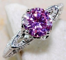 2CT Treated Pink Sapphire  Topaz 925 Sterling Silver Ring Jewelry Sz 8 MK1-8