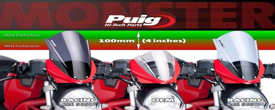 Parabrisas Puig Touring Pantalla Humo Oscuro para Ducati Monster 696 (08-14) Foto 4 de 4