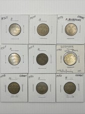 Lot Of 9 German 10 Reichspfennig 1936 1937 1938