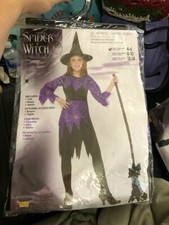Spider Witch Girls 3 Piece Costume New  