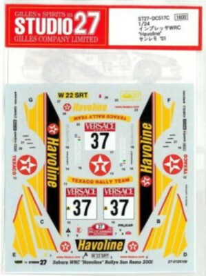 STUDIO27 1/24 SUBARU IMPREZA WRC ''Havoline'' Sanremo '01 DC517C Decal