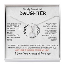 To My Daughter Necklace, Daughter Father Necklace, Daughter Gift From Dad, Mom