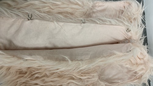 Girls Cat & Jack size L (10-12) solid pink faux fur vest Clasp Closure - Picture 6 of 8