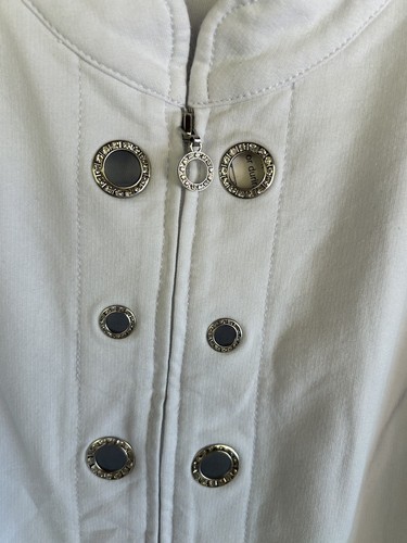Dream Jeannes Quacker Factory All White Full Zip Up Womens Jacket - Sz 2X NWT - Picture 3 of 10