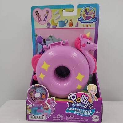 Polly Pocket Micro Doll Sparkle Cove Adventure Unicorn Floatie Compact Playset