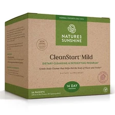 Nature's Sunshine CleanStart Mild 56 Packets Powerful Herbal Detox that Supports