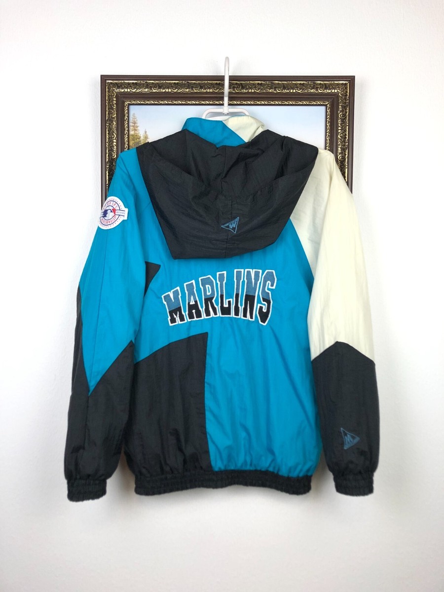 Vintage 90's MLB Florida Marlins Jacket Rare Windbreaker Bomber