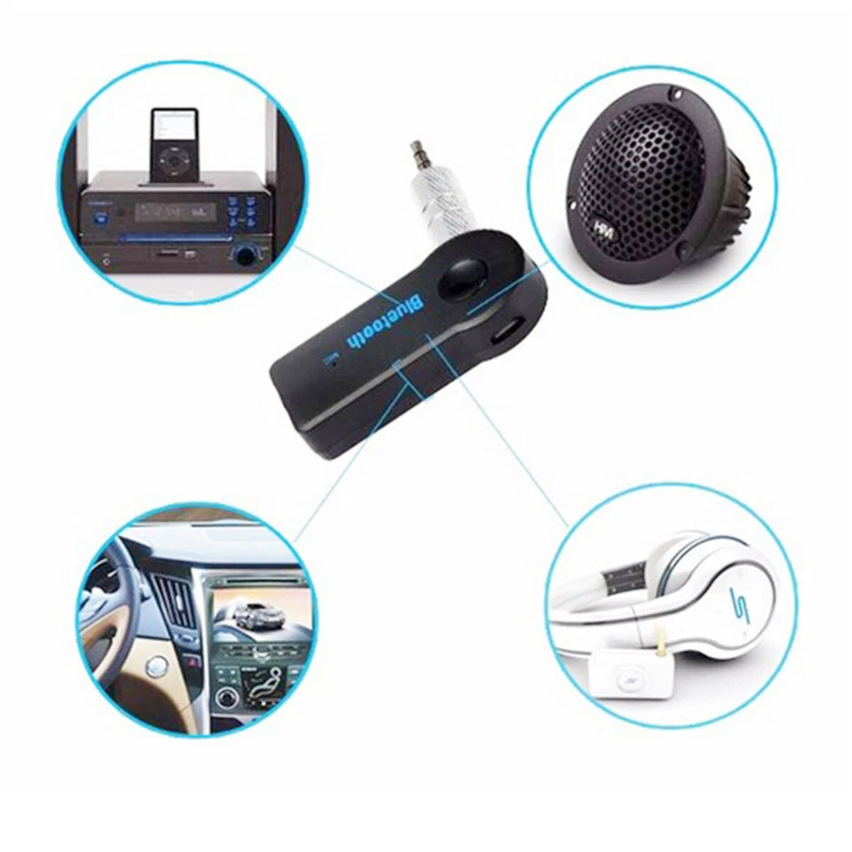 Wireless Bluetooth Audio Receiver with Mic Hand-free Phone For Car Music Aux - Image 4 of 4