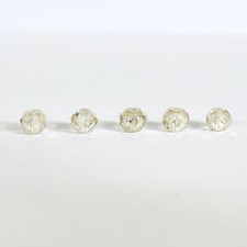 5-6 mm Off White Lab Created Diamond Beads 5 Pcs Certified  Jewelry Making