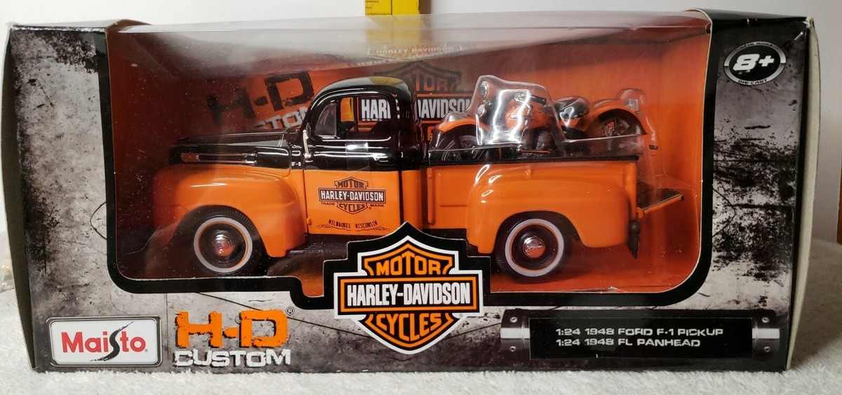Maisto 1948 Ford F-1 Pickup Harley-Davidson FL Panhead Motorcycle