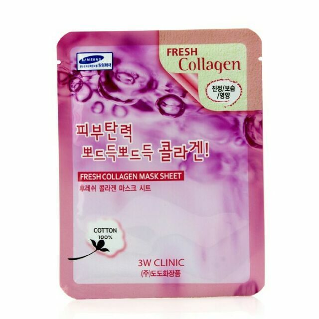 3W Clinic Fresh Collagen Mask Sheet - 10 Count (8809317282121)
