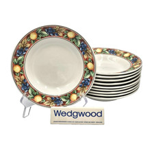 Wedgwood SIENNA Set/10 Rim Soup Bowls GOOD someuse
