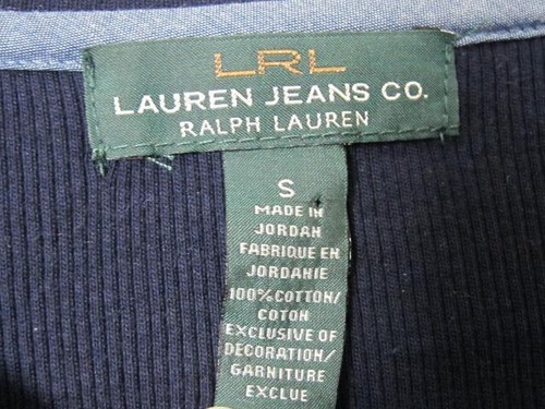 Ralph Lauren LRL Navy Blue Henley 7 Button 100% Cotton Woman’s Sz Sm Classic - Picture 5 of 14