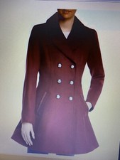 Laundry By Shelli Segal Double-breasted Button Front Miltary Coat Us Xs Uk-6