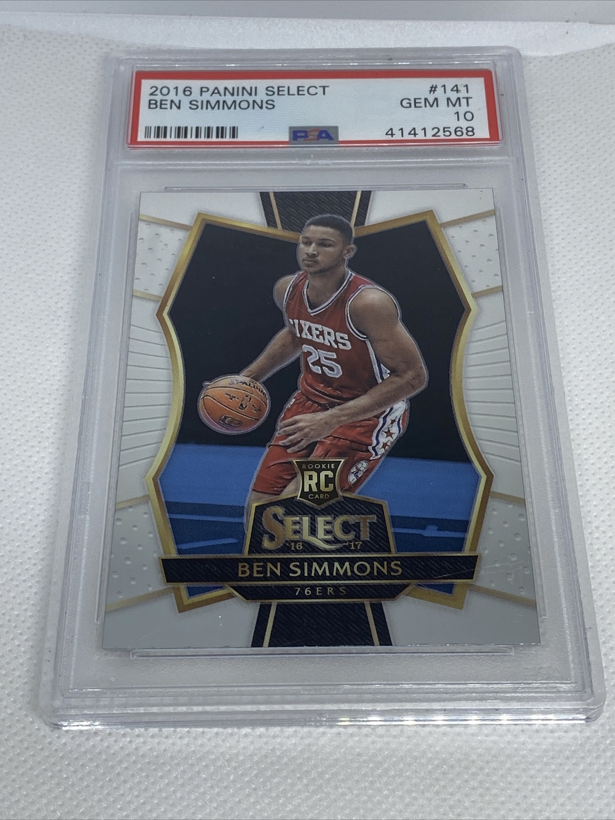 2016-17 Panini select Basketball #141 Ben Simmons RC rookie PSA 10 #M43