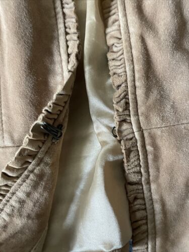 INC Tan Brown Suede Jacket Genuine Leather International Concepts P Petite - Picture 4 of 8